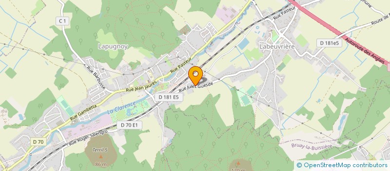 localisation de l'entreprise ARTOIS COUVERTURE  LABEUVRIERE