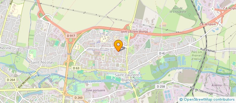 localisation de l'entreprise ARTOIS ELECTRICITE PLOMBERIE  SAINT-LAURENT-BLANGY