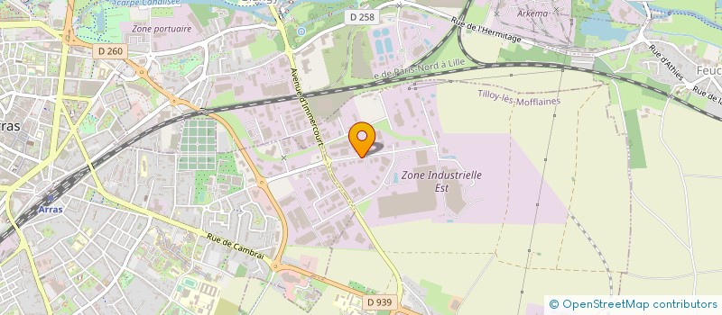 localisation de l'entreprise ARTOIS EQUIPEMENTS COLLECTIVITES à TILLOY-LES-MOFFLAINES
