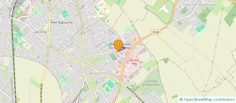 localisation de l'entreprise ARTOIS FROID ENERGIES SERVICES  BEAURAINS