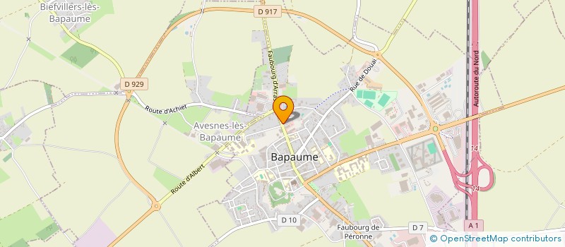 localisation de l'entreprise ARTOIS INSERTION RESSOURCERIE  BAPAUME