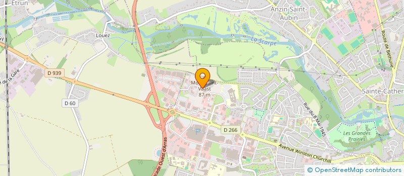 localisation de l'entreprise ARTOIS INVEST à ARRAS