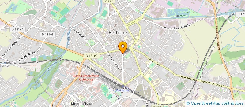 localisation de l'entreprise ARTOIS NORD FACADE  BETHUNE