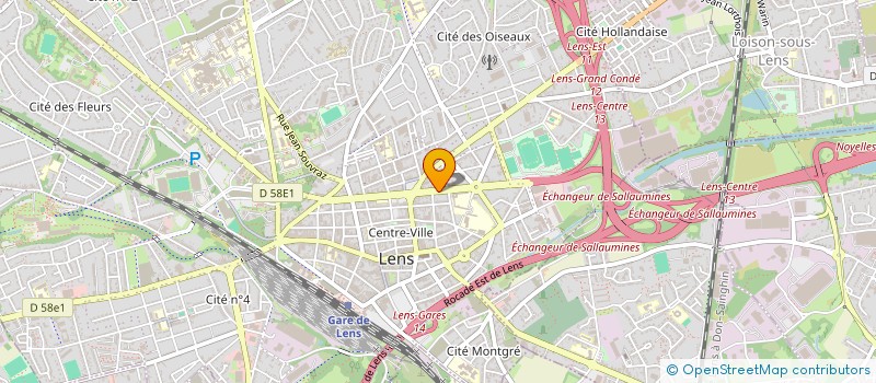 localisation de l'entreprise ARTOIS PERF.  LENS