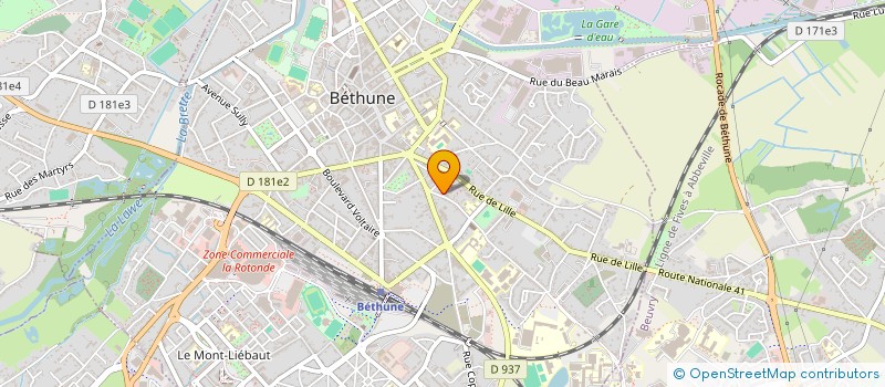 localisation de l'entreprise ARTOIS SMASH (AS)  BETHUNE