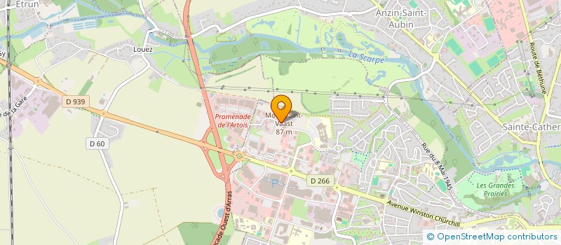 localisation de l'entreprise ARTOIS VISION à ARRAS