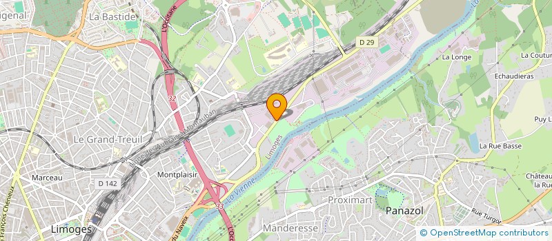localisation de l'entreprise ARTORIA à LIMOGES