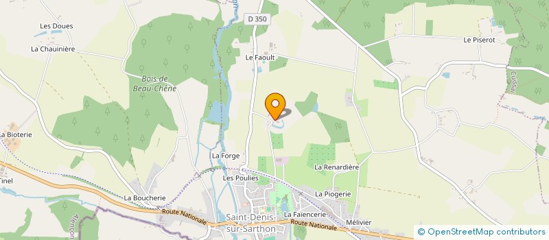 localisation de l'entreprise ARTPATRIMOINE à SAINT-DENIS-SUR-SARTHON