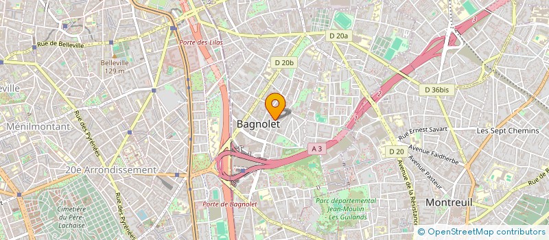 localisation de l'entreprise ARTPRIM-AJ IMMO à BAGNOLET