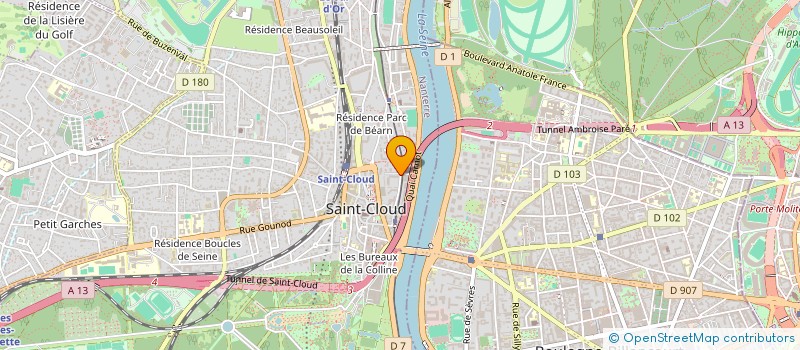 localisation de l'entreprise ARTRENO à SAINT-CLOUD