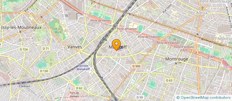 localisation de l'entreprise ARTS AU PLURIEL CIE  MALAKOFF