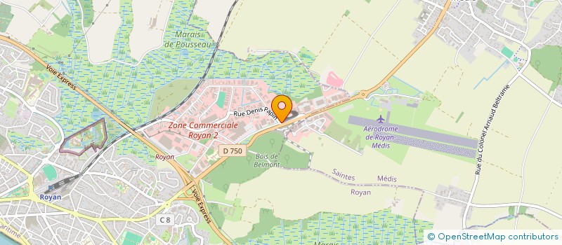 localisation de l'entreprise ARTS CHOREGRAPHIQUES ET ACCOMPAGNEMENT DU DANSEUR  ROYAN