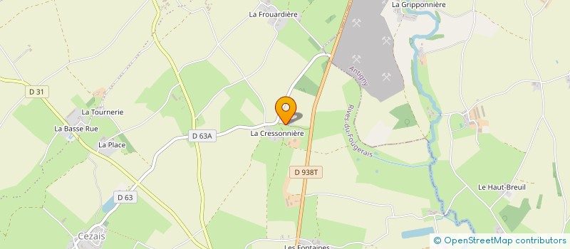 localisation de l'entreprise ARTS, CULTURE ET HISTOIRE DU CHATEAU DE LA CRESSONNIERE  THOUARSAIS-BOUILDROUX