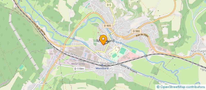 localisation de l'entreprise ARTS CULTURES ET HUMANITES  MONTBARD