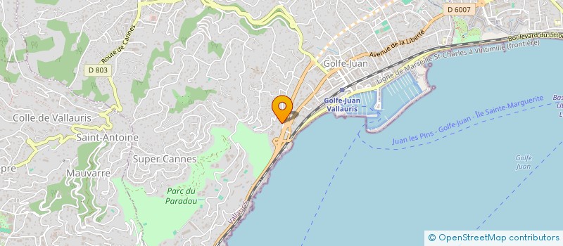 localisation de l'entreprise ARTS CULTURES PROMOTION  VALLAURIS