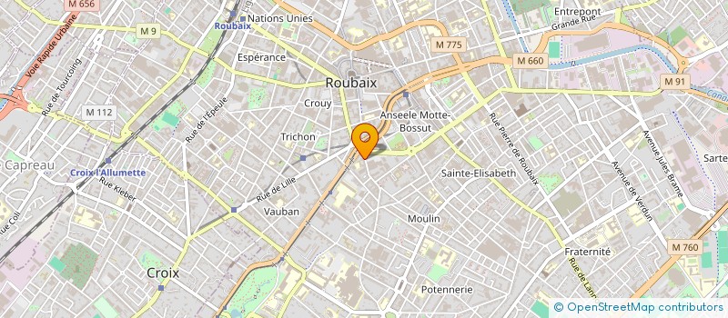 localisation de l'entreprise ARTS DECORS à ROUBAIX