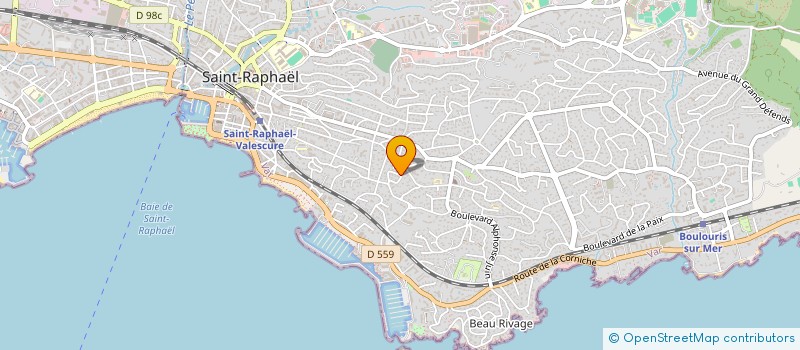 localisation de l'entreprise ARTS EN SCENES PACA à SAINT-RAPHAEL