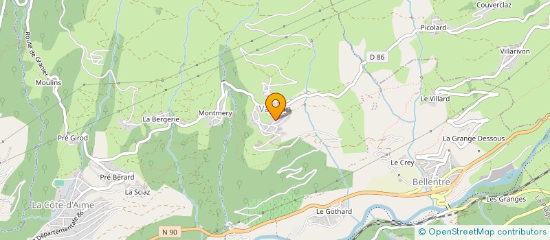 localisation de l'entreprise ARTS ENERGETIQUES QI GONG TARENTAISE  LA PLAGNE TARENTAISE