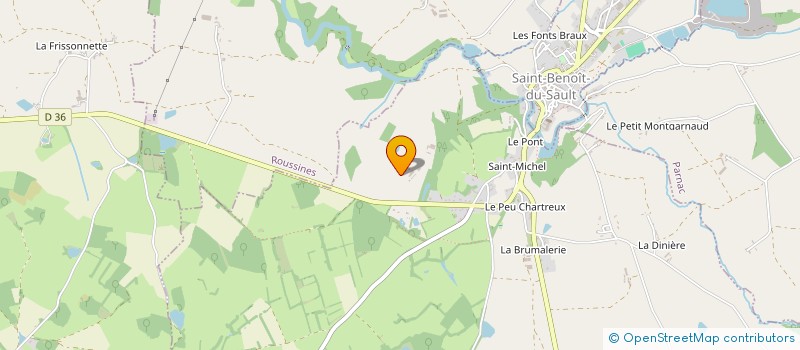 localisation de l'entreprise ARTS ET ACCUEIL EN BAS BERRY à SAINT-BENOIT-DU-SAULT