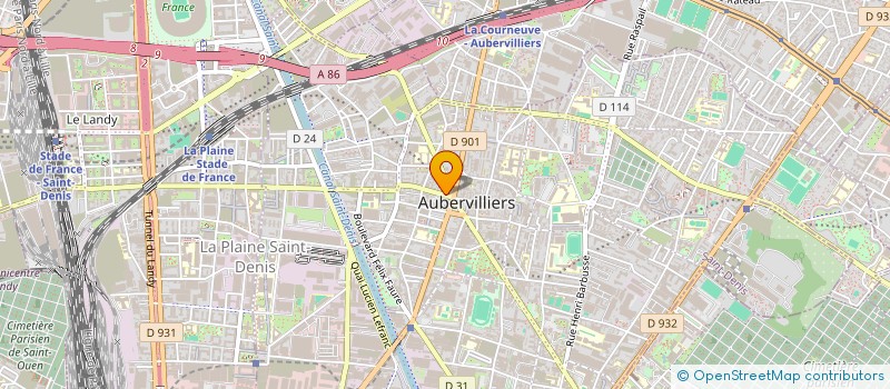 localisation de l'entreprise ARTS ET COMPAGNONS DU BATIMENT  AUBERVILLIERS