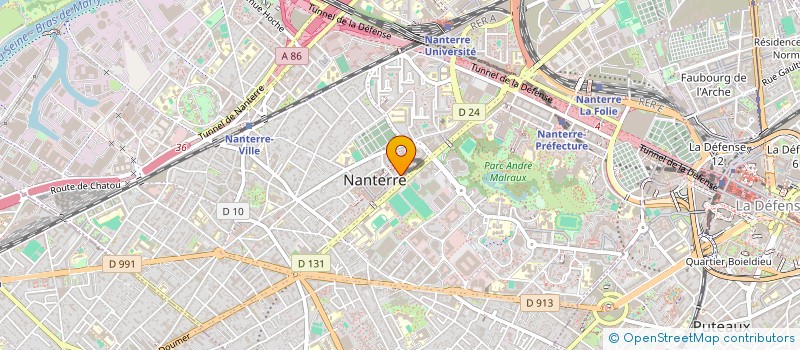 localisation de l'entreprise ARTS ET CULTURE SANS FRONTIERES  NANTERRE