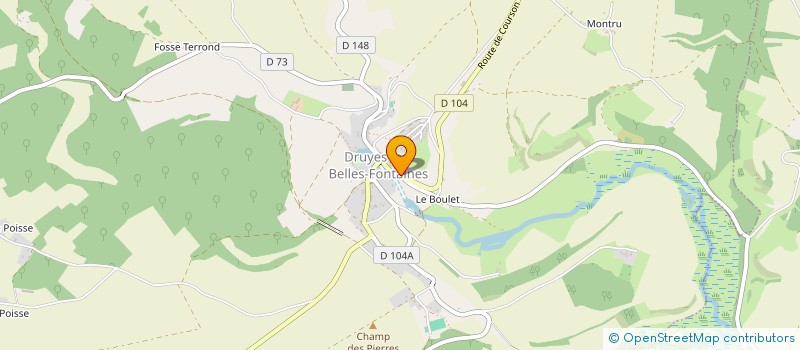 localisation de l'entreprise ARTS ET DECORS SANS FRONTIERES à DRUYES-LES-BELLES-FONTAINES