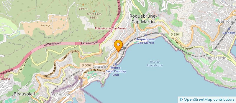 localisation de l'entreprise ARTS ET DESIGN à ROQUEBRUNE-CAP-MARTIN