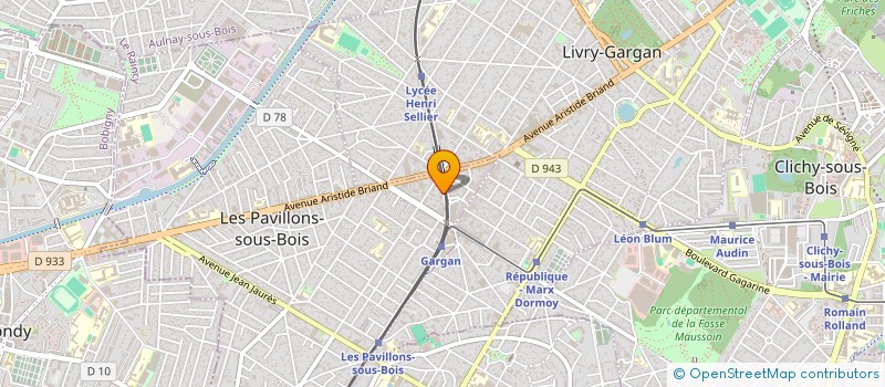 localisation de l'entreprise ARTS ET PERSPECTIVES  LES PAVILLONS-SOUS-BOIS