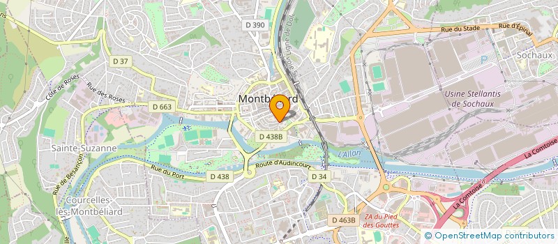 localisation de l'entreprise ARTS ET SCENE  MONTBELIARD