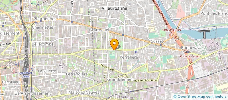 localisation de l'entreprise ARTS ET SPORT E D F BUVETTE  VILLEURBANNE