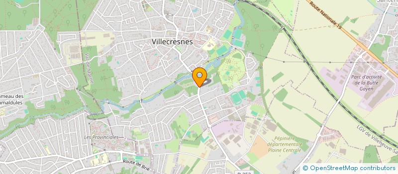 localisation de l'entreprise ARTS GRAPHIQUES DE LA BRIE  SANTENY