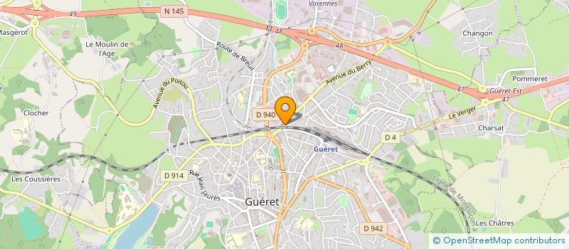 localisation de l'entreprise ARTS GRAPHIQUES DE LA MARCHE à GUERET