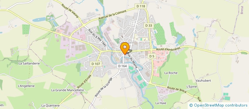 localisation de l'entreprise ARTS GRAPHIQUES DU MAINE  GORRON