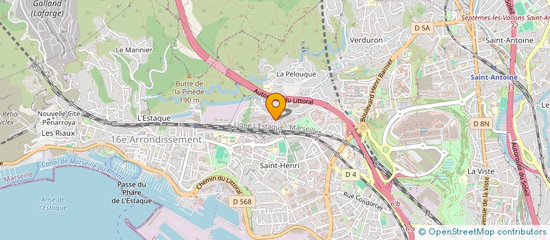 localisation de l'entreprise ARTS GRAPHIQUES LEULY à MARSEILLE