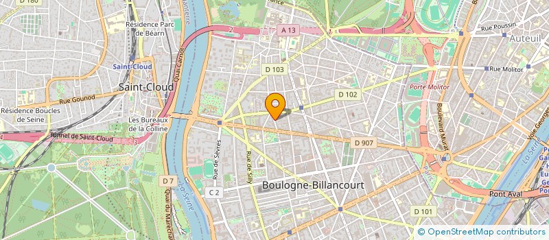 localisation de l'entreprise ARTS GRAPHIQUES MODERNES RELIFAC à BOULOGNE-BILLANCOURT