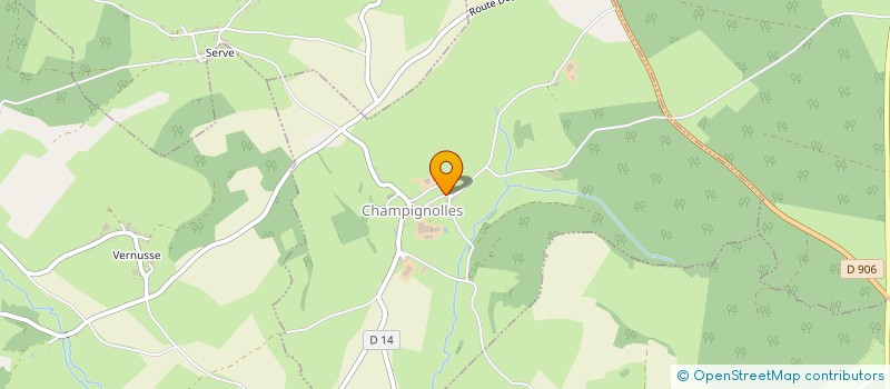 localisation de l'entreprise ARTS, INTERIORITE ET NATURE  CHAMPIGNOLLES