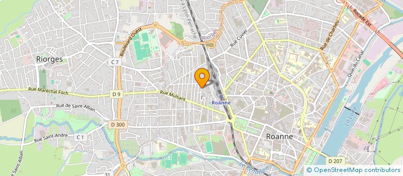 localisation de l'entreprise ARTS MARTIAUX ASS SPORTIVE à ROANNE
