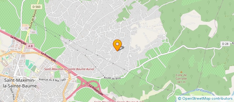 localisation de l'entreprise ARTS MARTIAUX ECOLE DE JUDO SAINTE BAUME à SAINT-MAXIMIN-LA-SAINTE-BAUME
