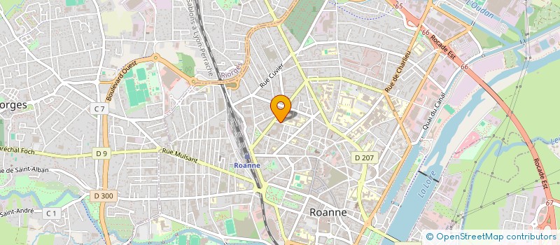localisation de l'entreprise ARTS MUSIQUE à ROANNE
