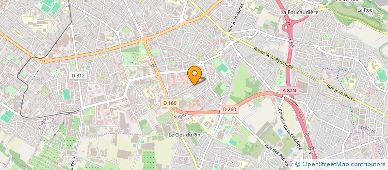 localisation de l'entreprise ARTS SENSIBLES 49 à ANGERS