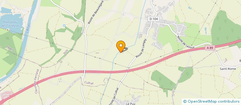 localisation de l'entreprise ARTS SPORTS ET LOISIRS DE LUZILLAT  LUZILLAT