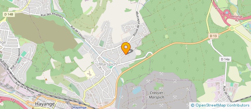 localisation de l'entreprise ARTS & TRAVAUX  HAYANGE