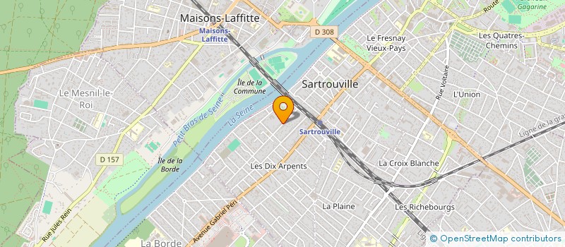 localisation de l'entreprise ARTS-UP à SARTROUVILLE