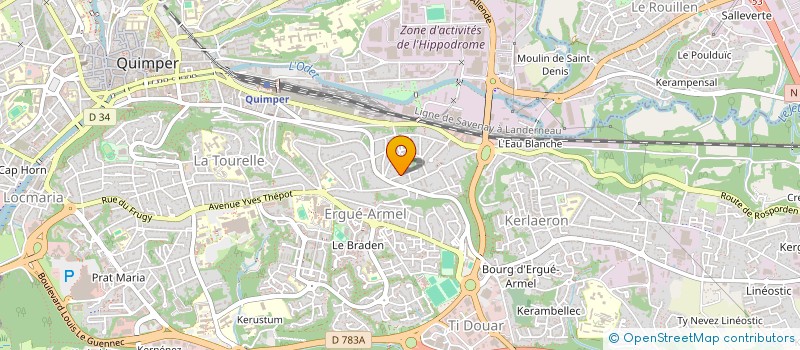 localisation de l'entreprise ARTSAQ à QUIMPER