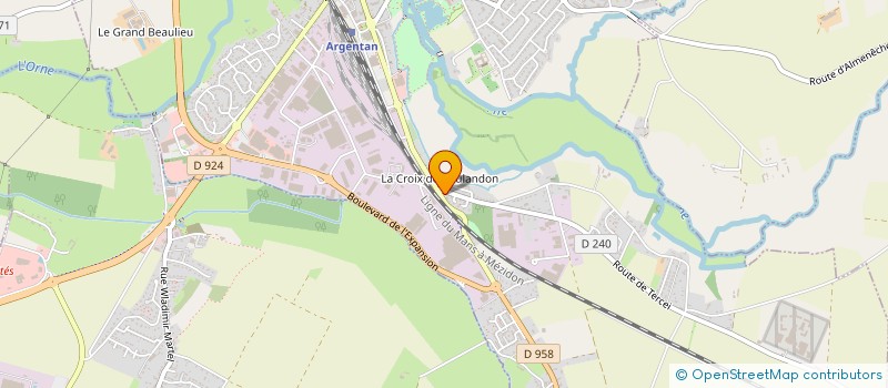 localisation de l'entreprise ARTSCENE 61 à ARGENTAN