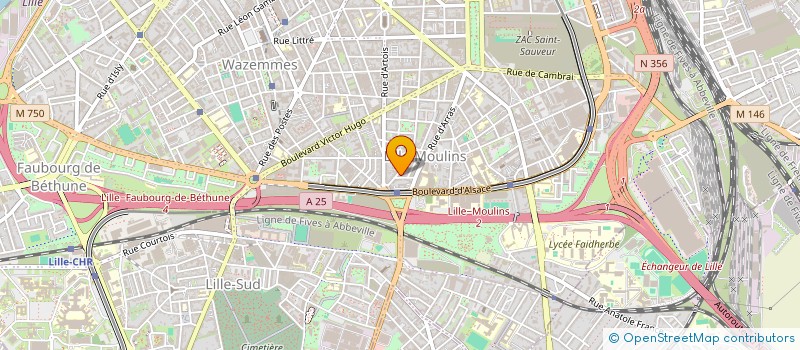 localisation de l'entreprise ARTSET DECORS DU BATIMENT à LILLE