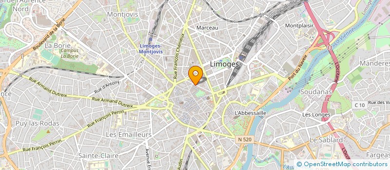 localisation de l'entreprise ARTSET SN à LIMOGES