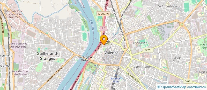 localisation de l'entreprise ARTVAL à VALENCE