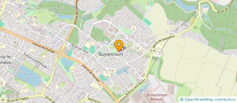 localisation de l'entreprise ARTWARE CONCEPT à GUYANCOURT