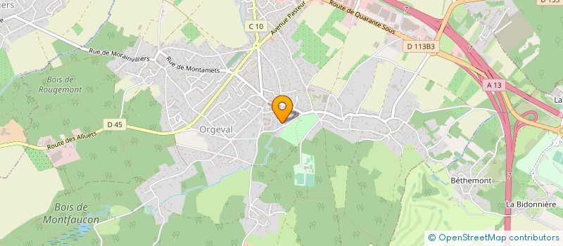 localisation de l'entreprise ARTYTUDE à ORGEVAL